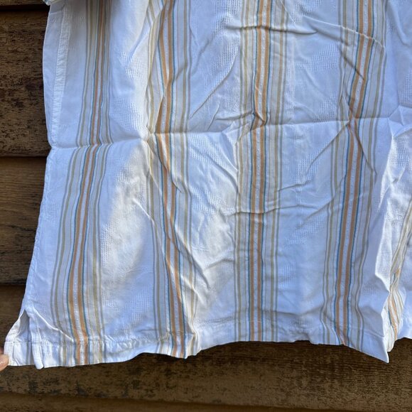Vintage Tommy Bahama Yellow Pin Striped Silk Button Down Shirt Size XL - Picture 12 of 14